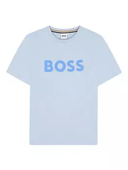 Футболка с логотипом BOSS Kidswear, синий