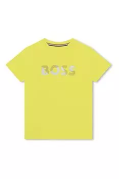 Футболка с логотипом Boss Kidswear, желтый