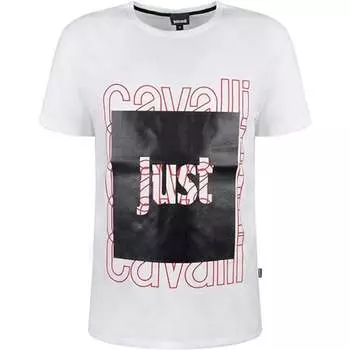 Футболка с логотипом Box Just Cavalli, белый