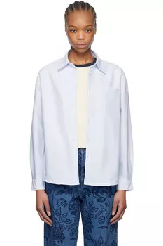 Футболка с логотипом Boyfriend A.P.C., синий