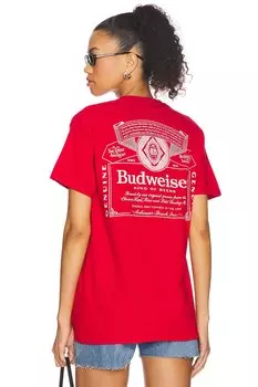 Футболка с логотипом Budweiser от Junk Food, cherry red