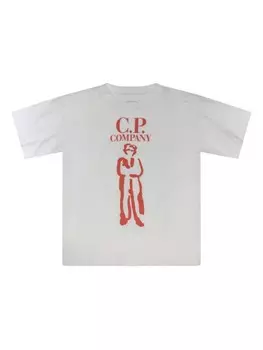 Футболка с логотипом C.P. Company Kids, белый