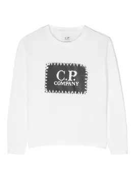 Футболка с логотипом C.P. Company Kids, белый