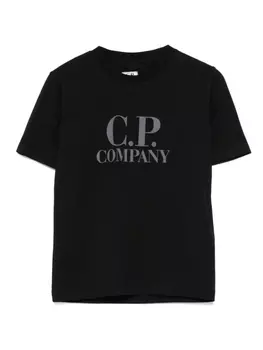 Футболка с логотипом C.P. Company Kids, черный