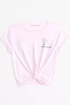 Футболка с логотипом California Tennis Cross Front Abercrombie & Fitch, розовый