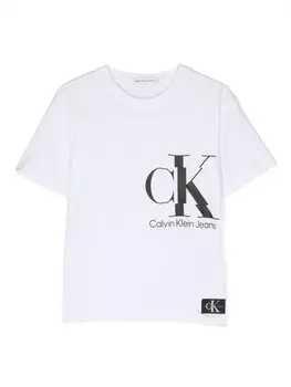 Футболка с логотипом Calvin Klein Kids, белый