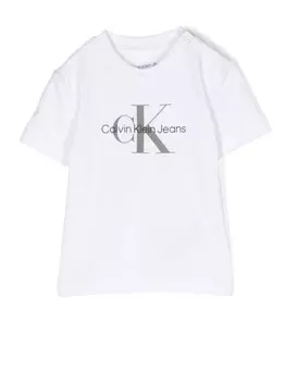 Футболка с логотипом Calvin Klein Kids, белый