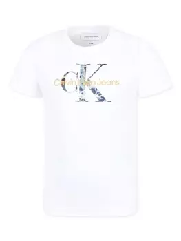 Футболка с логотипом Calvin Klein Kids, белый