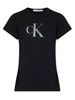 Футболка с логотипом Calvin Klein Kids, черный