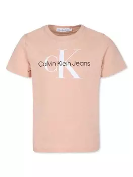 Футболка с логотипом Calvin Klein Kids, розовый