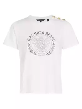 Футболка с логотипом Carla и графическим рисунком Veronica Beard, белый