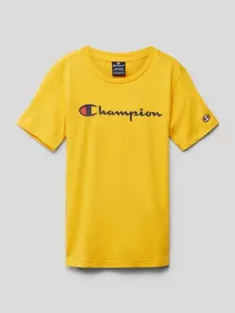 Футболка с логотипом CHAMPION, темно-желтый