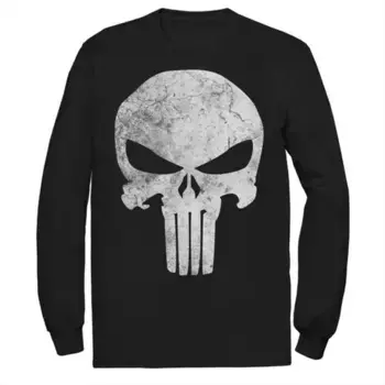 Футболка с логотипом черепа Big & Tall Marvel The Punisher Licensed Character, черный