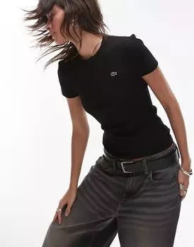 Футболка с логотипом черного цвета Lacoste