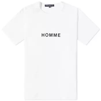 Футболка с логотипом Comme des Garons Homme Center, белый