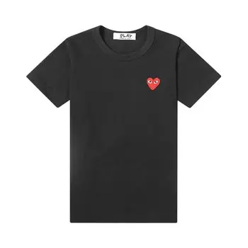 Футболка с логотипом Comme des Garons PLAY Basic, цвет: черный