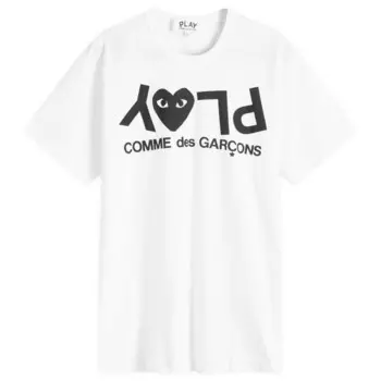 Футболка с логотипом Comme Des Garons Play, белый