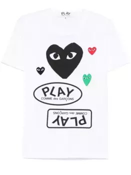 Футболка с логотипом Comme Des Garons Play, белый