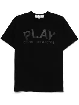 Футболка с логотипом Comme Des Garons Play, черный