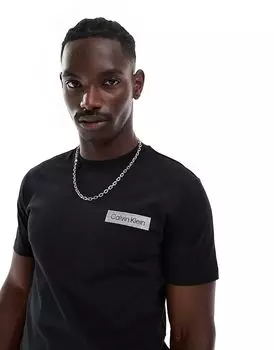 Футболка с логотипом concrete черного цвета Calvin Klein