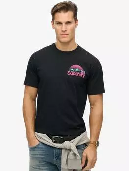 Футболка с логотипом core great outdoors на груди Superdry, черный