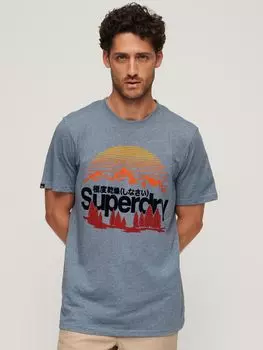 Футболка с логотипом Core Great Outdoors Superdry, синий песок