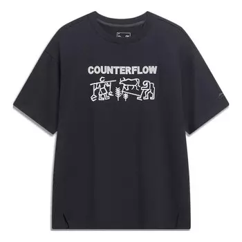 Футболка с логотипом Counterflow Li-Ning, черный