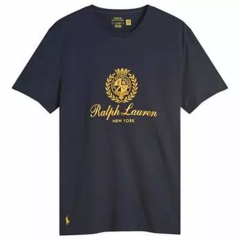 Футболка с логотипом Crest Polo Ralph Lauren, синий