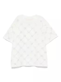 Футболка с логотипом Crystal Miss Blumarine, белый