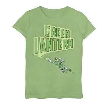 Футболка с логотипом DC Comics Green Lantern и графическим рисунком для девочек 7–16 лет DC Comics