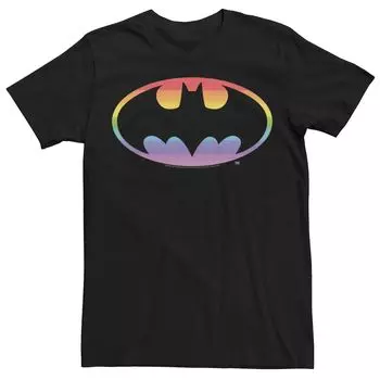 Футболка с логотипом DC Comics Pride Batman Rainbow Gradient для взрослых Licensed Character