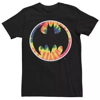 Футболка с логотипом DC Comics Pride Batman Rainbow Tie Dye для взрослых Licensed Character