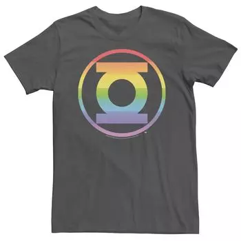 Футболка с логотипом DC Comics Pride Green Lantern Rainbow для взрослых Licensed Character