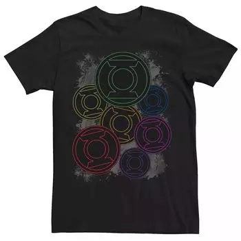 Футболка с логотипом DC Comics Pride Green Lantern Rainbow для взрослых Licensed Character