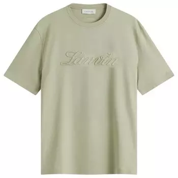 Футболка с логотипом Debossed script Lanvin, цвет lin
