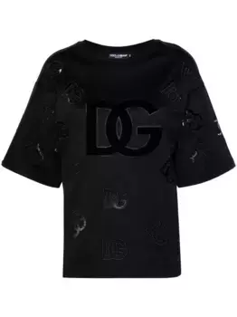 Футболка с логотипом DG DOLCE & GABBANA, черный