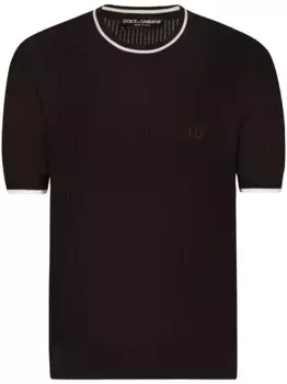 Футболка с логотипом DG DOLCE & GABBANA, коричневый