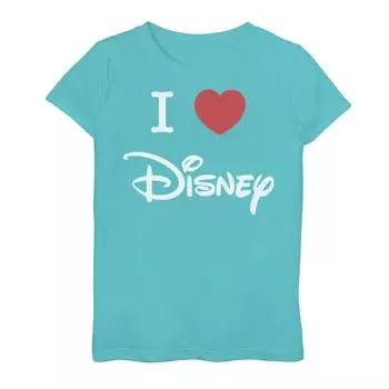 Футболка с логотипом Disney для девочек 7–16 лет I Love Disney Heart Disney