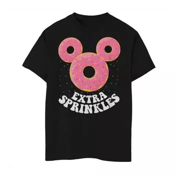 Футболка с логотипом Disney Mickey Mouse для мальчиков 8–20 лет Extra Sprinkles Donut Licensed Character