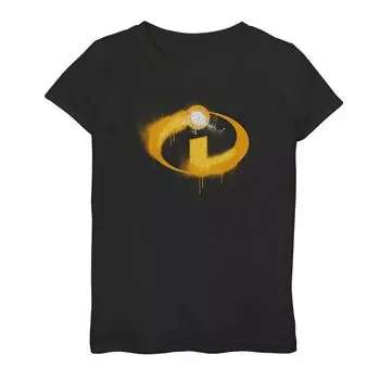 Футболка с логотипом Disney/Pixar Incredibles, аэрозольной краской для девочек Licensed Character
