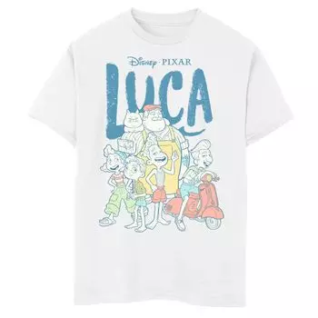 Футболка с логотипом Disney/Pixar Luca Group Shot для мальчиков 8–20 лет Licensed Character