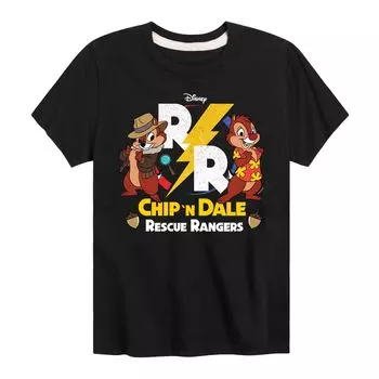 Футболка с логотипом Disney's Chip N Dale для мальчиков 8–20 лет Licensed Character, черный