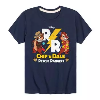 Футболка с логотипом Disney's Chip N Dale для мальчиков 8–20 лет Licensed Character, синий