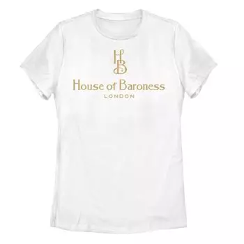 Футболка с логотипом Disney's Cruella Juniors House Of Baroness London Licensed Character, белый