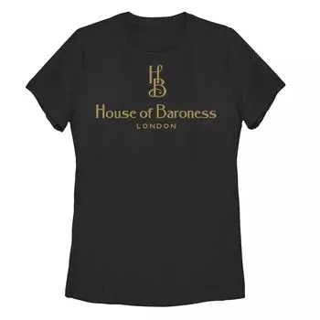 Футболка с логотипом Disney's Cruella Juniors House Of Baroness London Licensed Character, черный