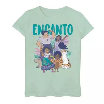 Футболка с логотипом Disney's Encanto для девочек 7–16 лет и групповым портретом Disney