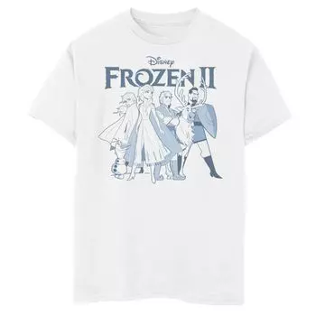 Футболка с логотипом Disney's Frozen 2 для мальчиков 8–20 лет, групповая фотография Disney