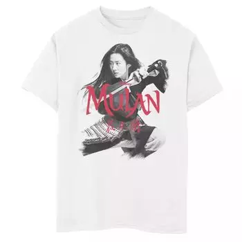 Футболка с логотипом Disney's Mulan Live Action для мальчиков 8–20 лет Mulan Action Pose Disney