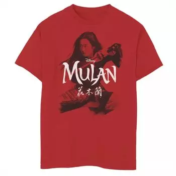 Футболка с логотипом Disney's Mulan Live Action для мальчиков 8–20 лет Mulan Action Pose Disney