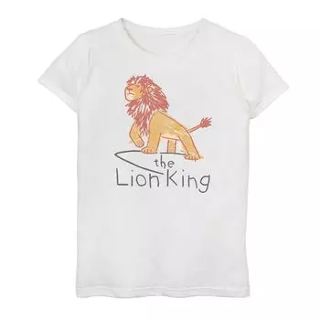 Футболка с логотипом Disney's The Lion King Simba для девочек 7–16 лет Licensed Character
